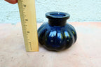 Water bong Hookah Pipe 3" inches tall thick Blue  GLASS