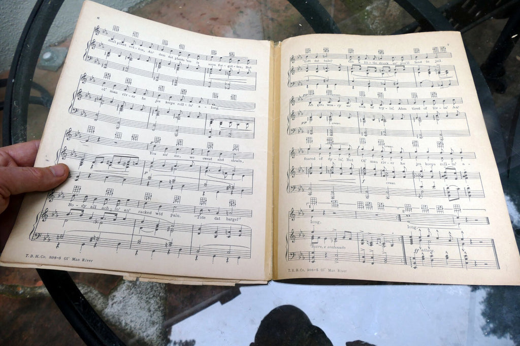 Florenz Ziegfreld Show Boat Jerome Kern Sheet Music 1928 ol' Man River