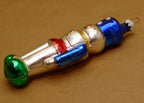 Christmas nutcracker ornament snowman blue white 5"