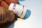 Porcelain Thimble Souvenir Pink Flower St. Croix Caribbean