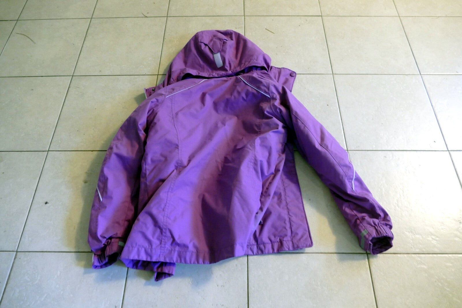 Columbia Girl's warm Zip Up Jacket Sz. M 10/12  Purple removable inner felt