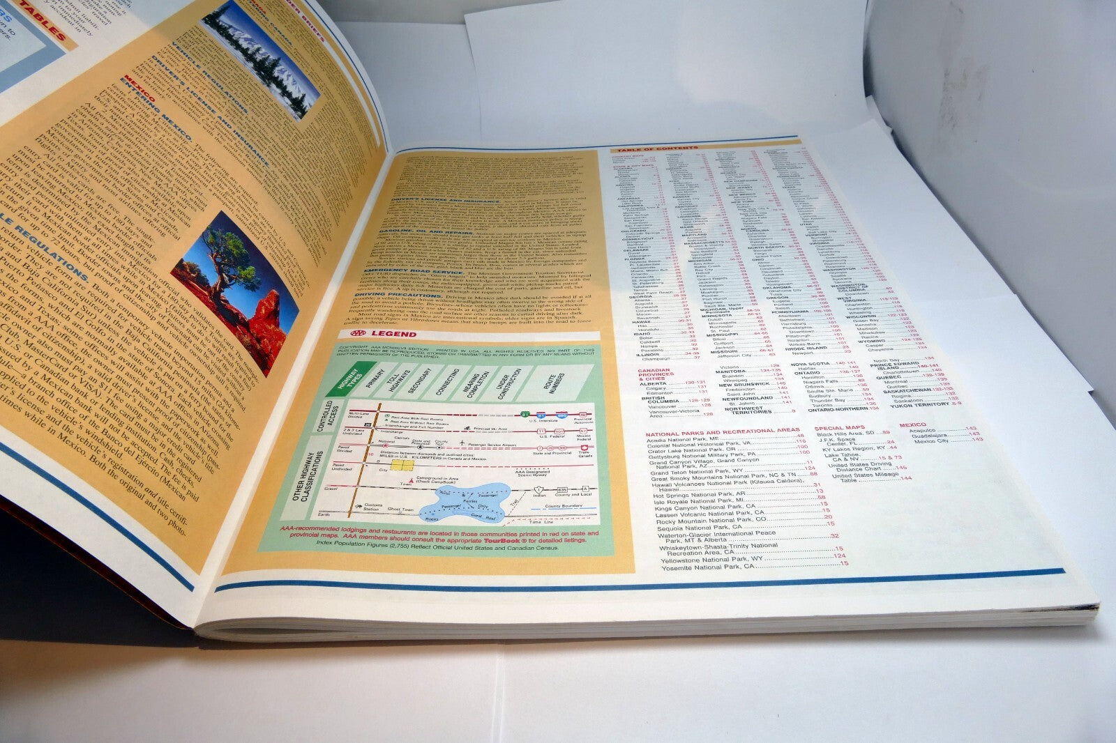AAA North America Road Atlas 1997 United States Canada Large Map 150 pages