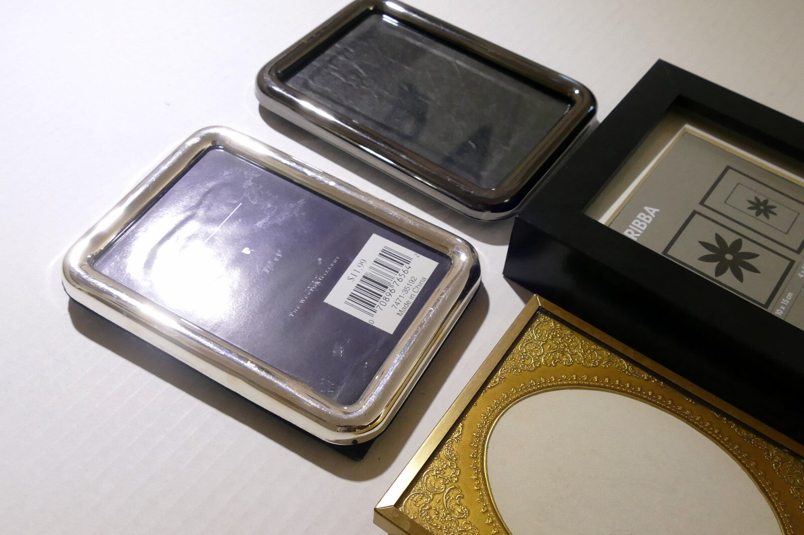Pack of 4 Metal & Wood Picture Portrait Frame 3.5X5" Art Photo lot with glass