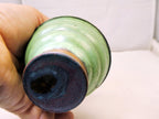 Solid Brass Vase engraved Green Floral design 6" tall east Asian handmade