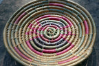 10.5" Basket Bowl Handwoven Natural Sea Grass Woven South west USA - vintage