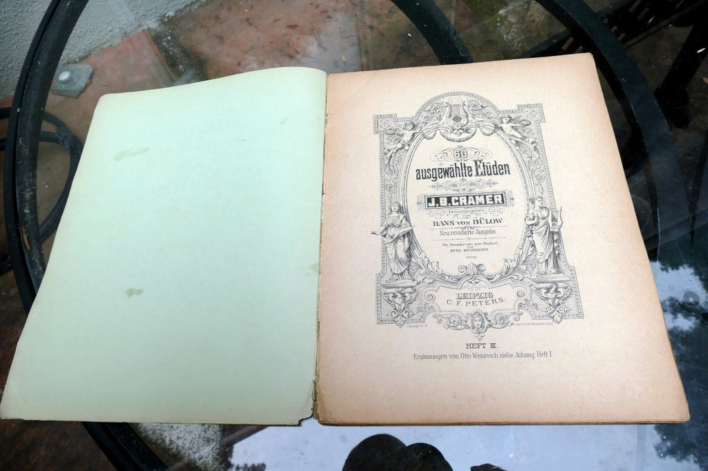 Cramer-Bülow 60 ausgewählte Etuden choisies Sheet Music 1900 Heft III