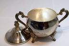 SILVER  PLATE  SUGAR BOWL with lid made in Indonesia