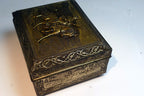 Metal Jewelry Cigarette Tobacco Box JAPAN Soldier w/ rifle musket horse Trinket