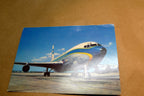 Lufthansa 720 B Boeing Airlines Airplane Blue Sky parked Postcard Unposted 1970'