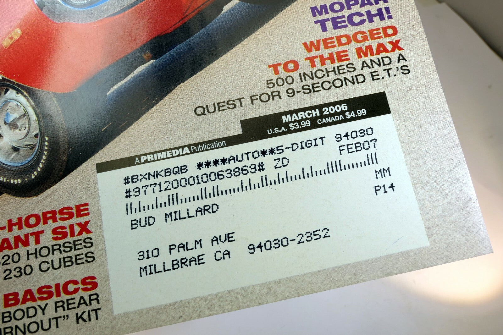 MOPAR MUSCLE Magazine March 2006 When Big Block Ruled the Streets