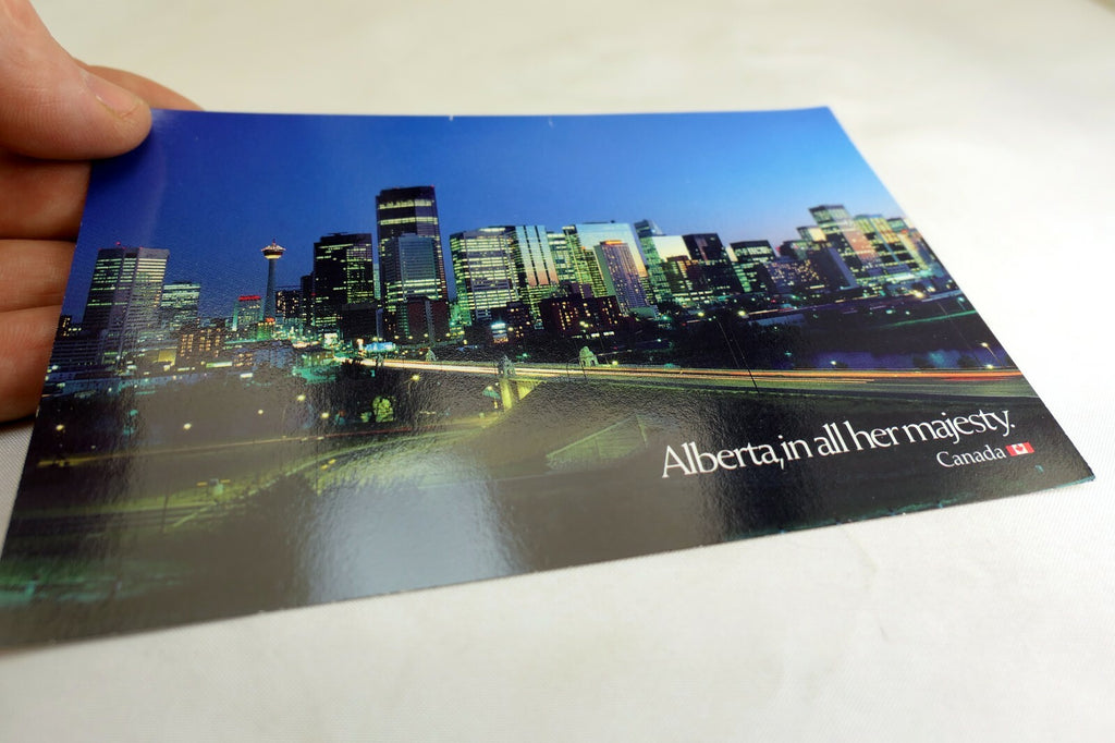 Calgary Skyline City Downtown Alberta  Canada Postcard 1970's vintage unposted