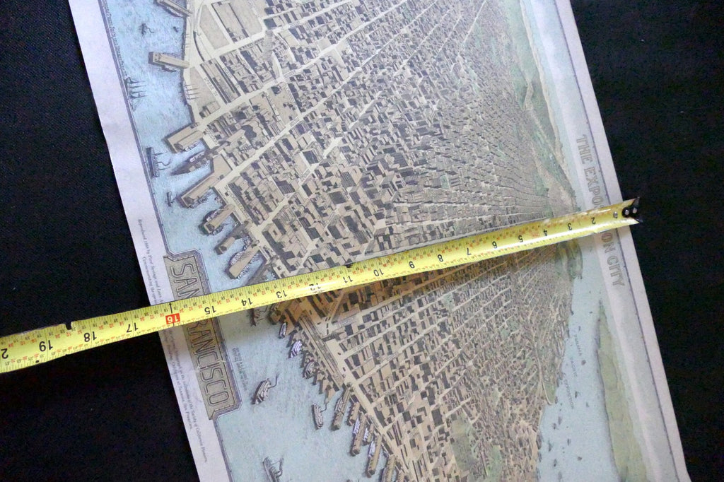 The Exposition City San Francisco 1912 Map Art Print Press Reprint 1970 16X23"