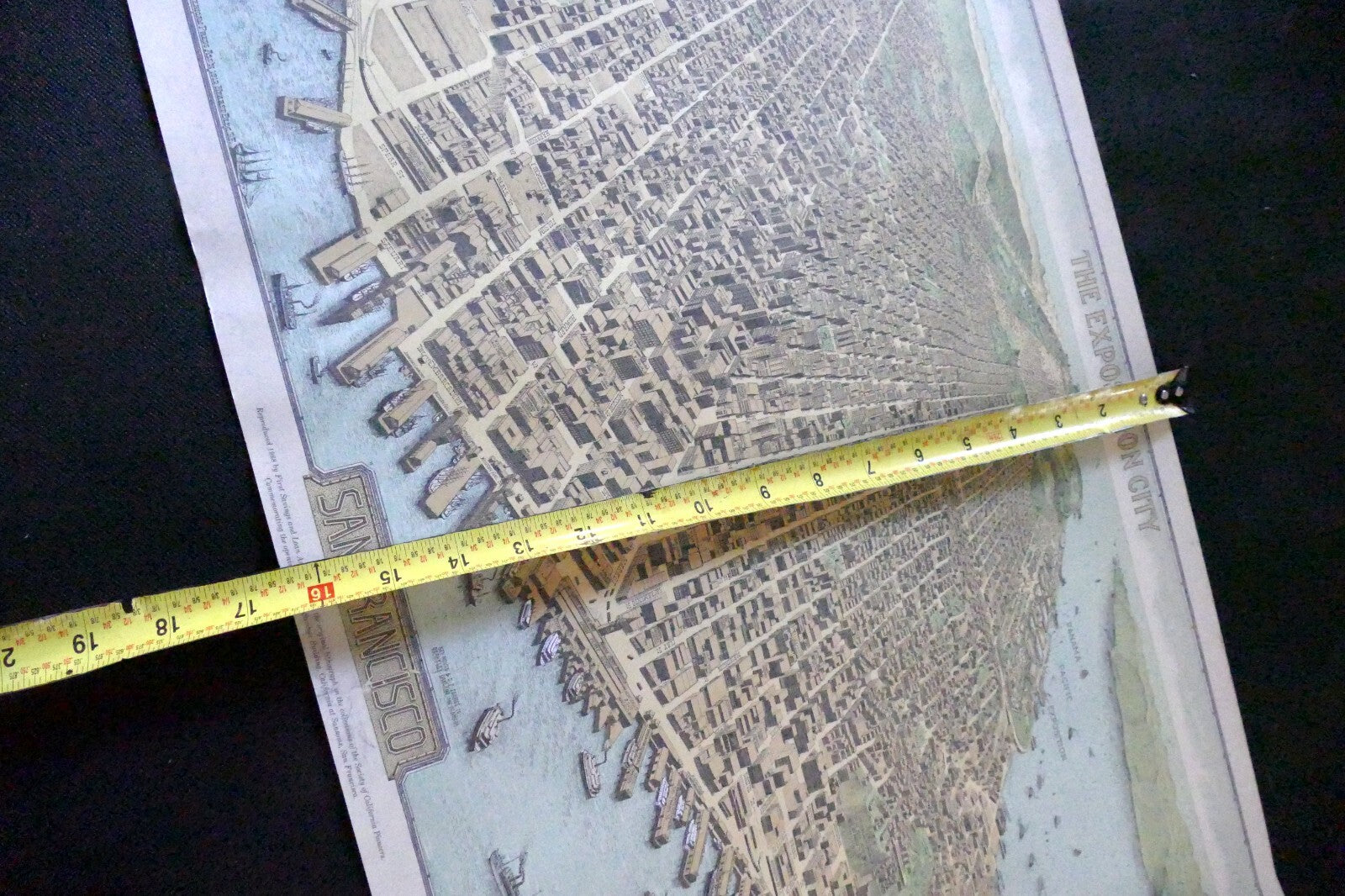 The Exposition City San Francisco 1912 Map Art Print Press Reprint 1970 16X23"