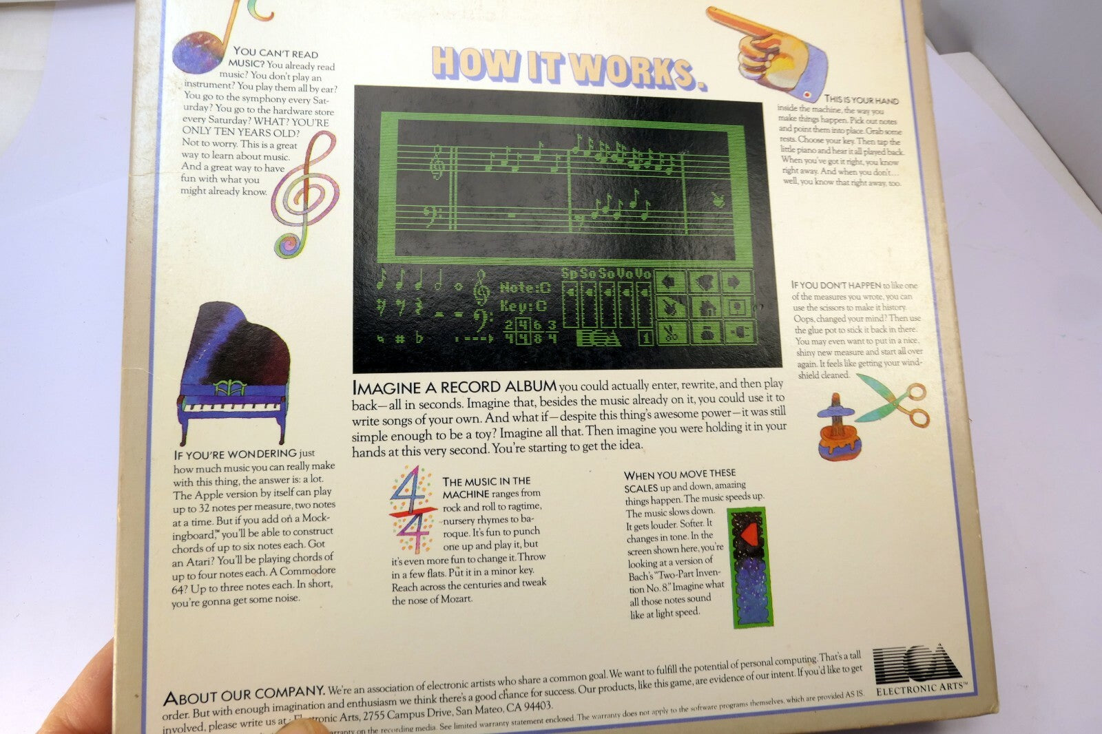 Music Construction Set guide book