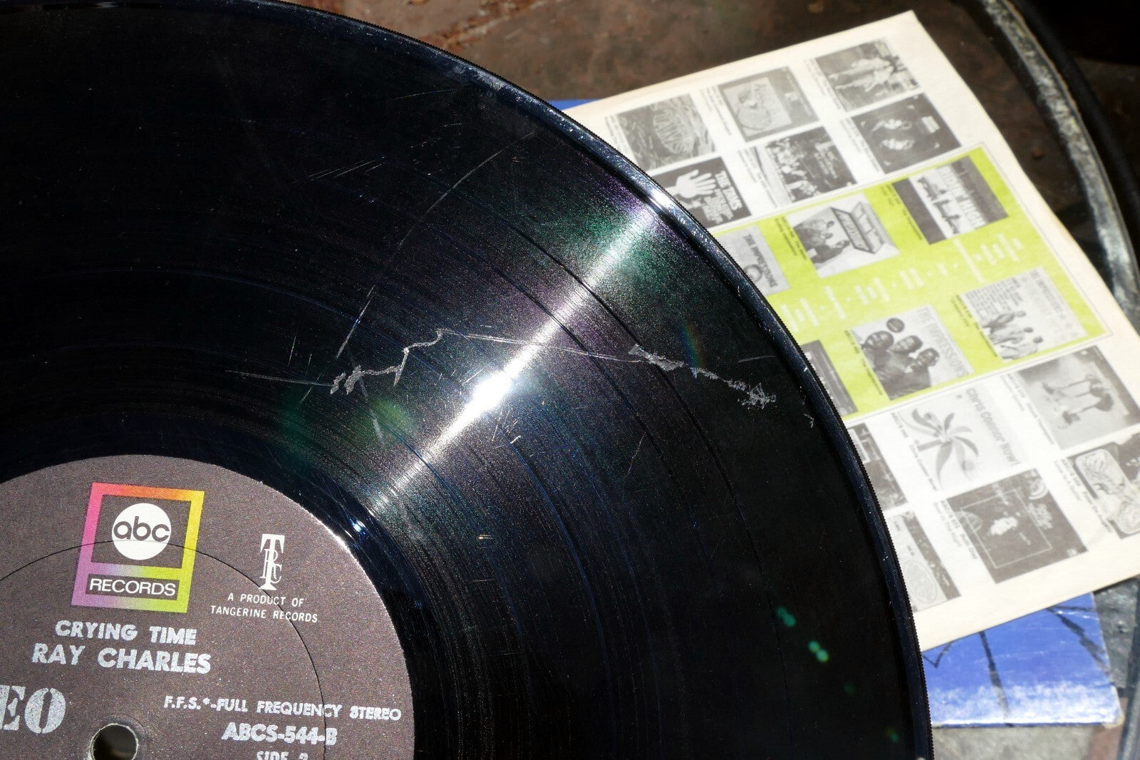 Ray Charles Crying Time LP A  544 ABC Paramount Records LP album