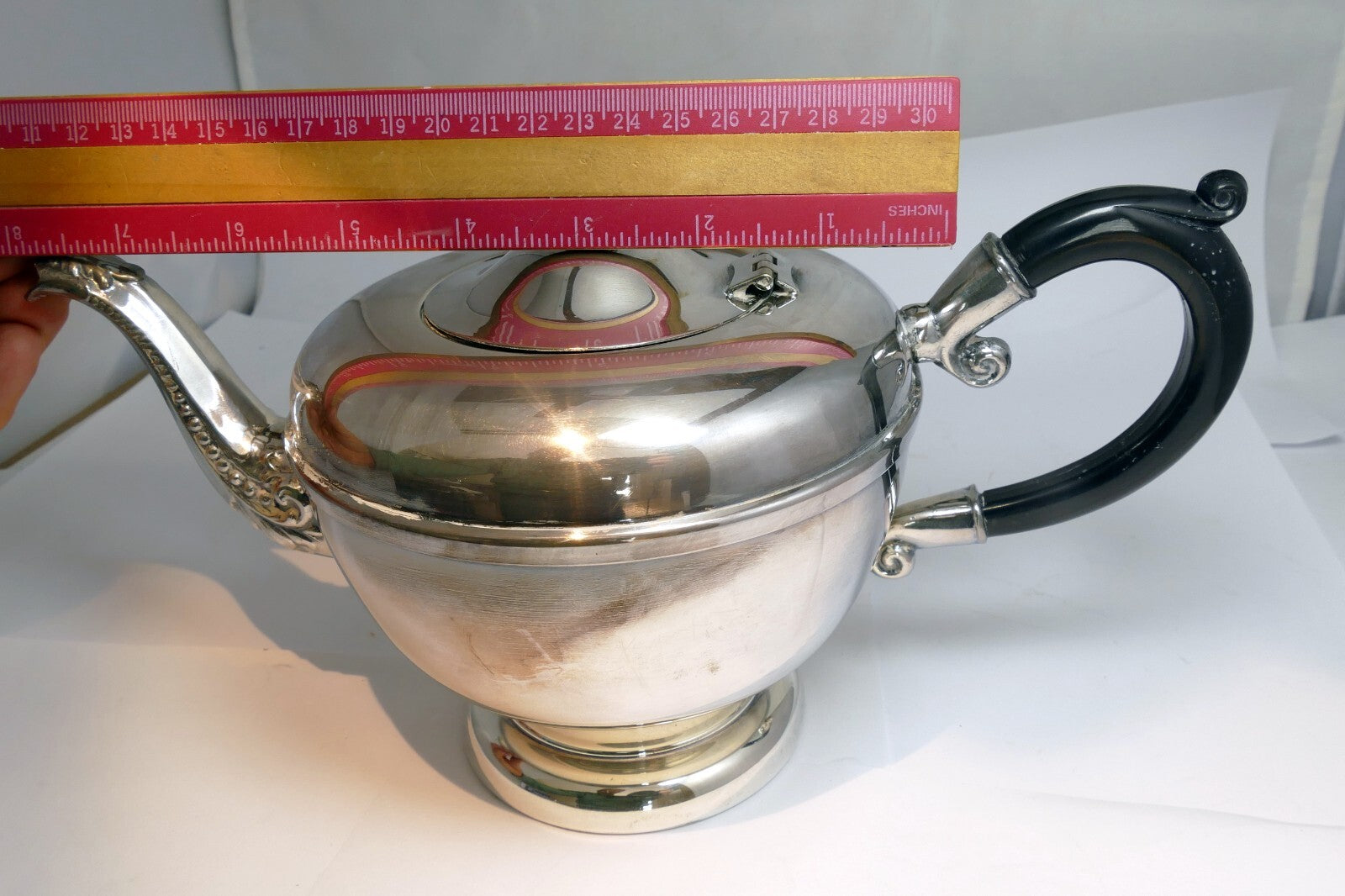 VIKING SILVER  PLATE E P COPPER TEAPOT made in Canada  Lead Mounted Tea