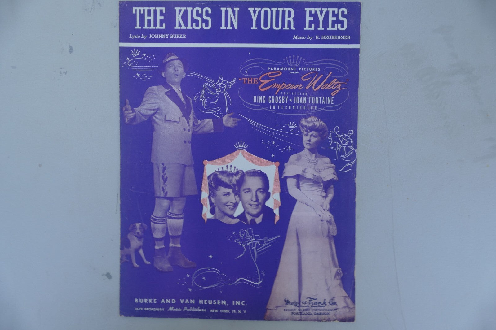 The kiss in your eyes from "The Emperor Waltz '' 1947 movie by R. Heuberger