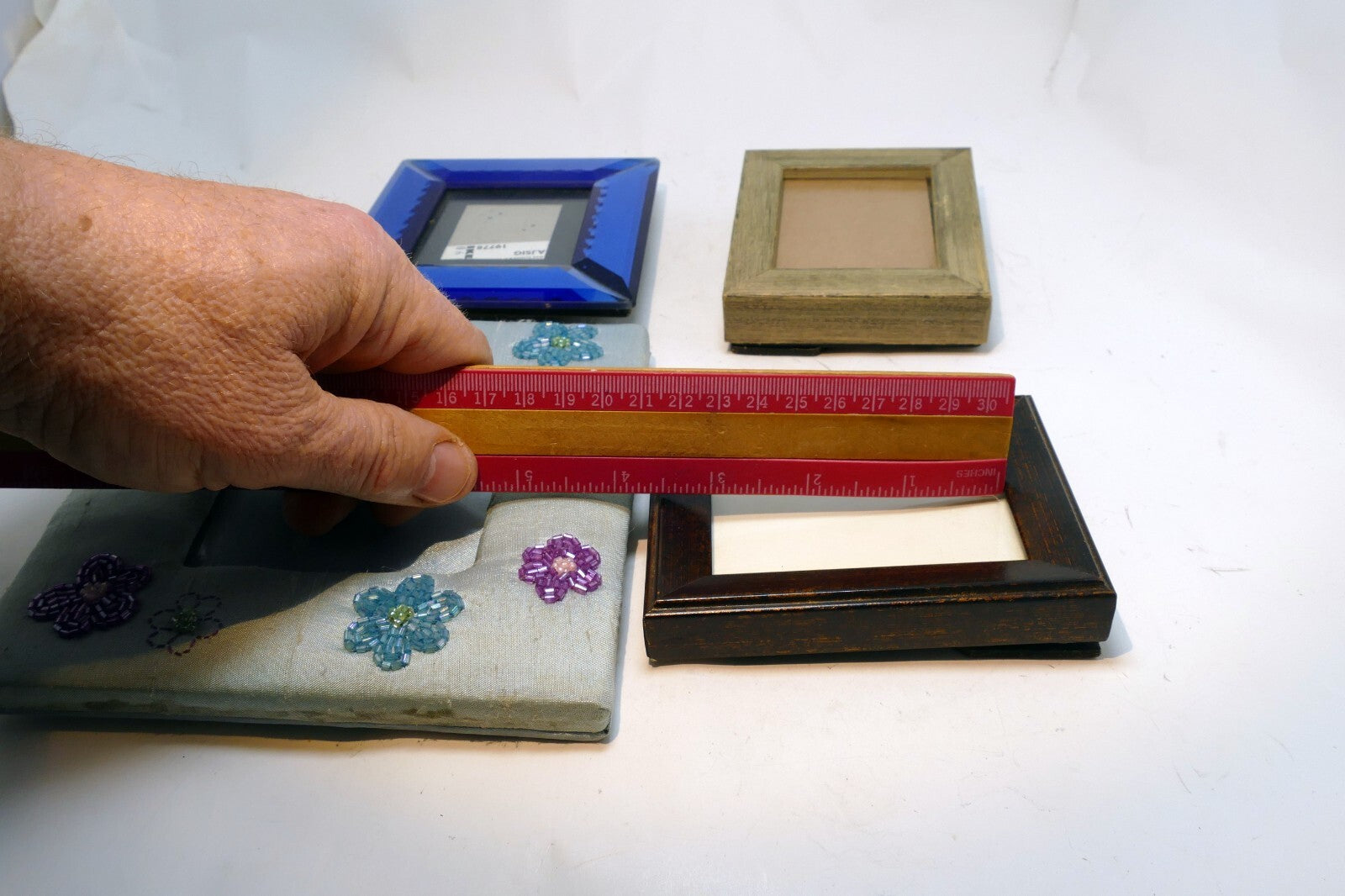 2X3" Picture Photo Frame Metal Wood with glass Pack Lot of 5