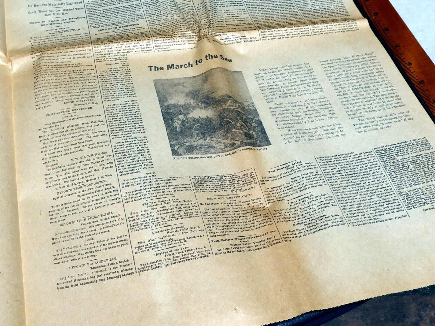 New York Times Sept 3 1864 - Reprint, Atlanta's Destruction by Sherman, Mobile