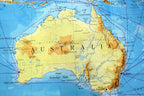 Australia New Zealand S. Pacific Ocean 40X56" extra Large MAP  