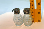 1oz set of two Clear Glass Salt & Pepper Shaker  USA
