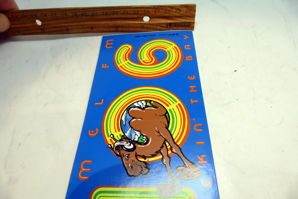 KMEL106 fm  Rockin The Bay Bumper Sticker VINTAGE 1980'S rainbow cammel