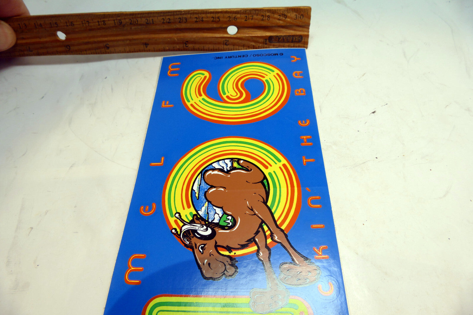 KMEL106 fm  Rockin The Bay Bumper Sticker VINTAGE 1980'S rainbow cammel