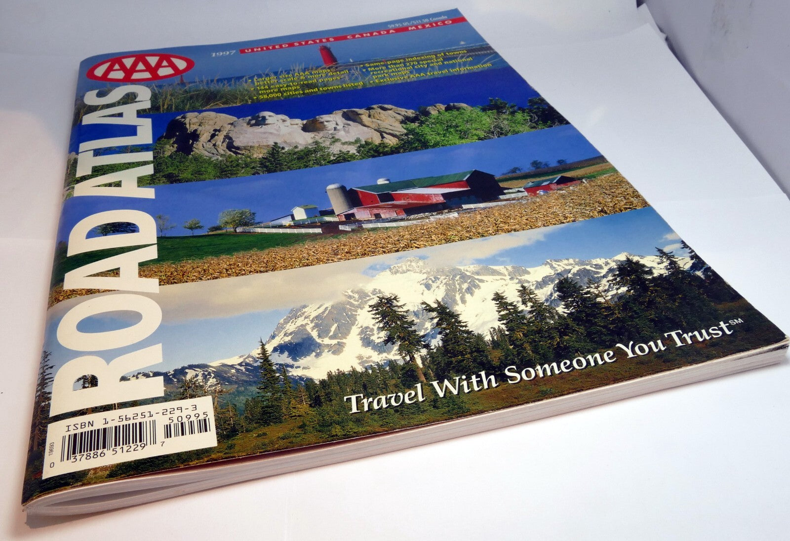 AAA North America Road Atlas 1997 United States Canada Large Map 150 pages