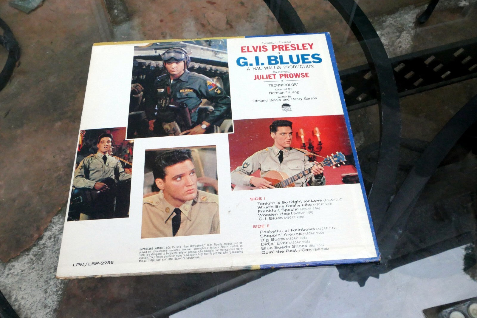 1960 Elvis Presley  – G. I. Blues LPM-2256  - ALBUM ART COVER ONLY