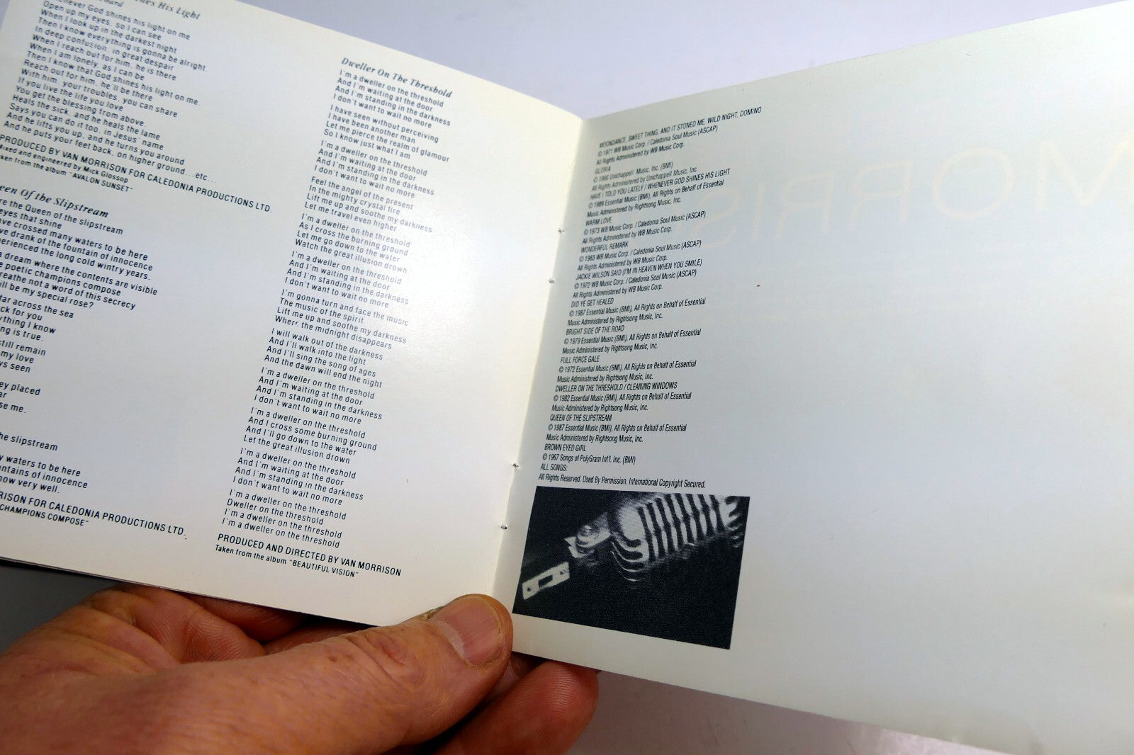 INLAY Cover ART Only - NO Case or CD included Best of Van Morrison  1990 Polydor