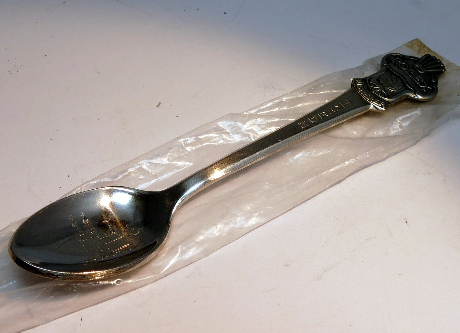 Rolex bucherer of switzerland "zurich" spoon souvenir rose   near mint