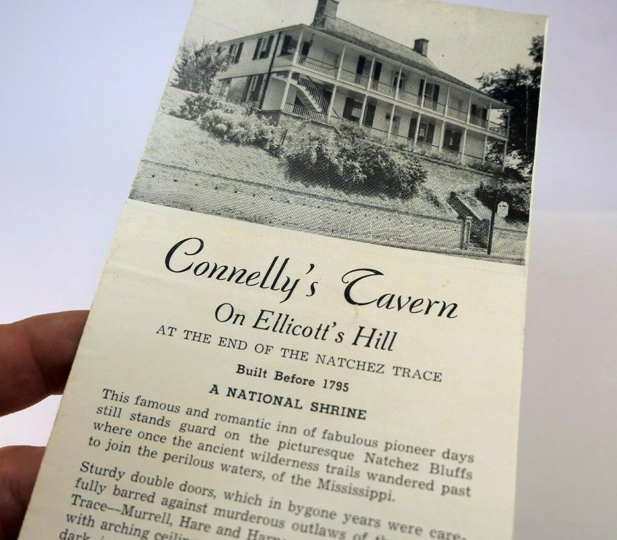 Connelly's tavern natchez mississippi 1920's pilgrimage tour brochure 1900's