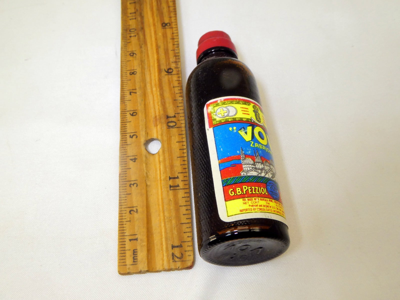 VOV Zabajone Italy 2oz 50ml miniature bottle home decor vintage empty