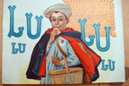 Lu Lu Biscut Poster only upper half Firmin Bouisset COOKIES 1930 - AS IS damaged