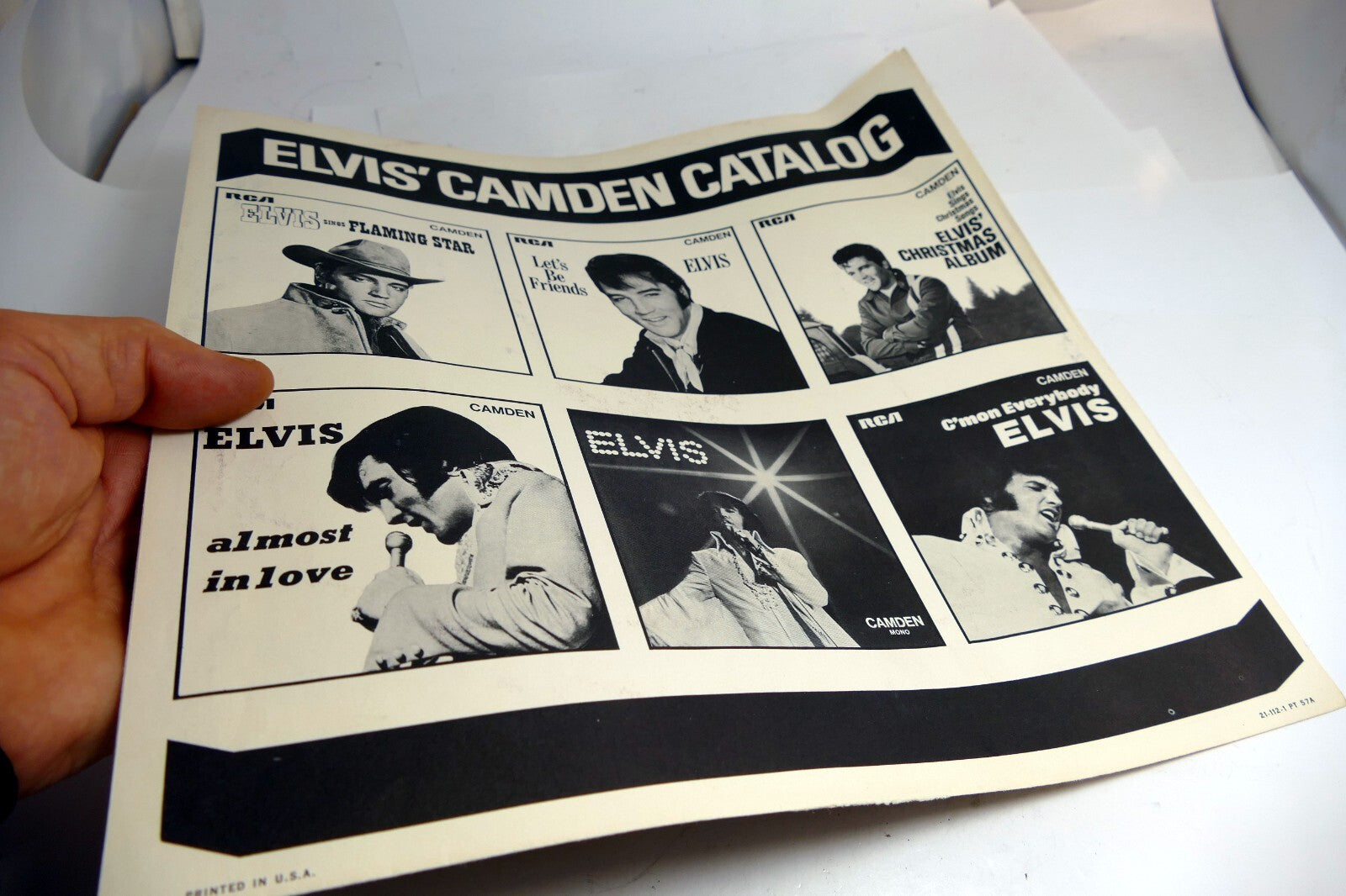 Inner Sleeve LP - Presley Elvis' Cassette Tape CATALOG RCA CAMDEN 1970's