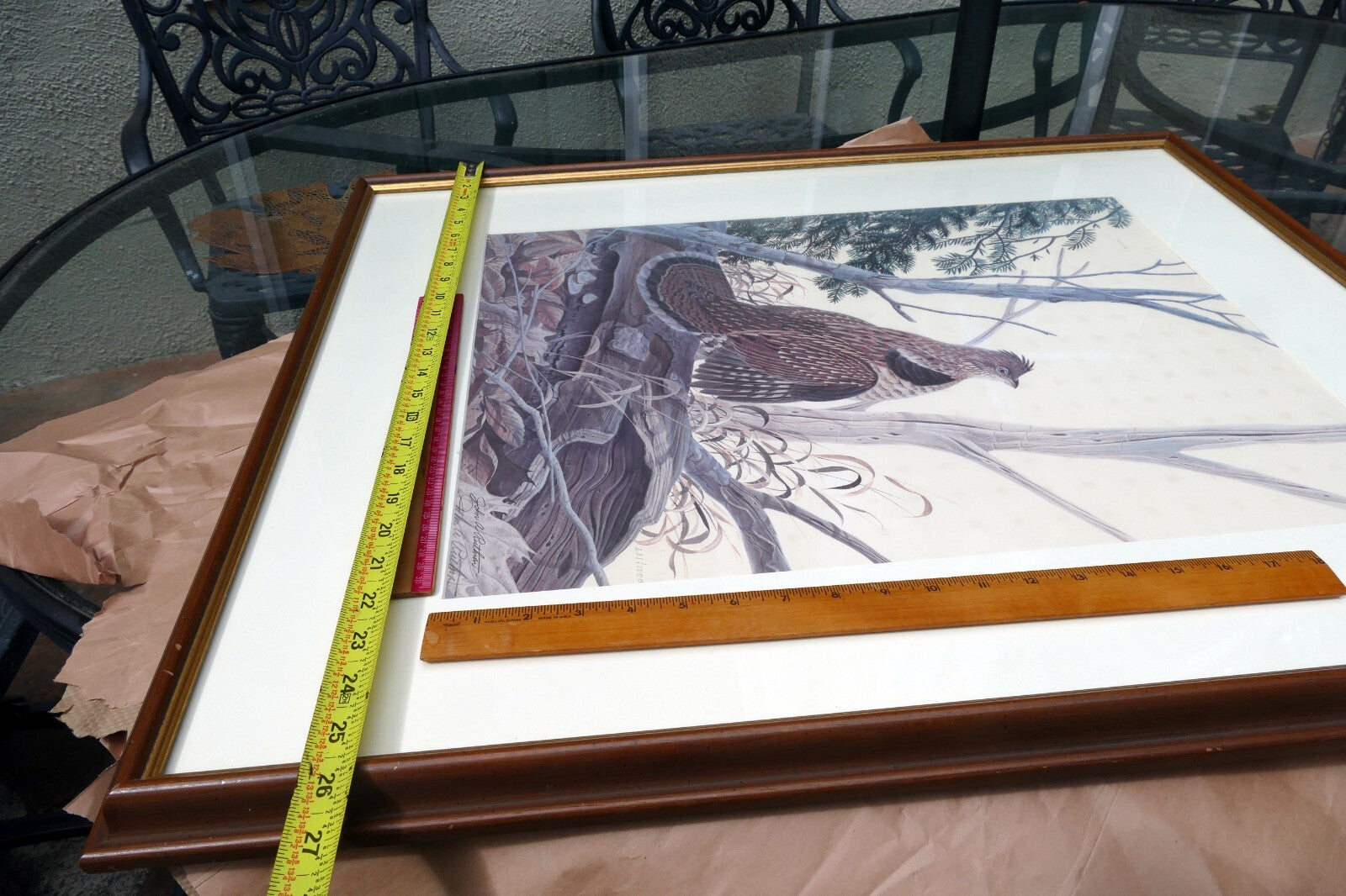 John A Ruthven Signed Numbered Limited Edition Print "Ruffed Grouse" 18X24