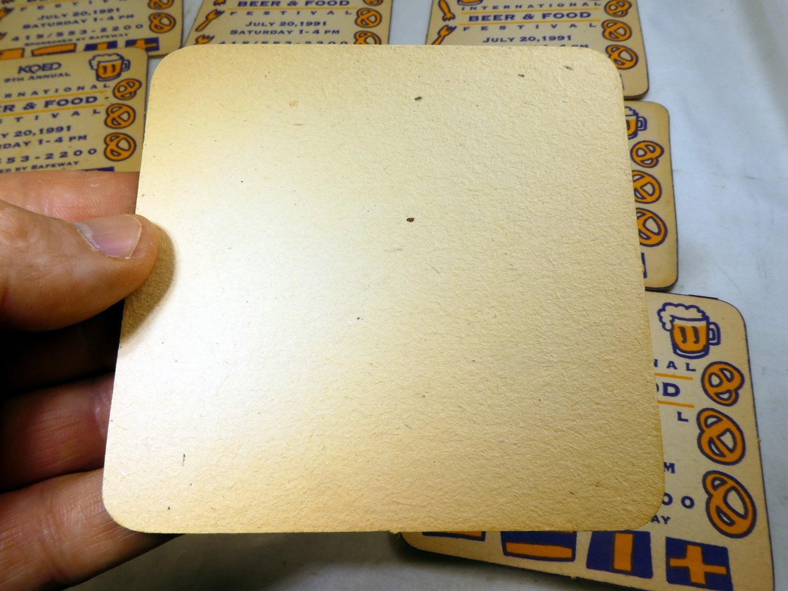 KQED Beer & Food Festival 1991 Bar Coaster Beer lot of 10
