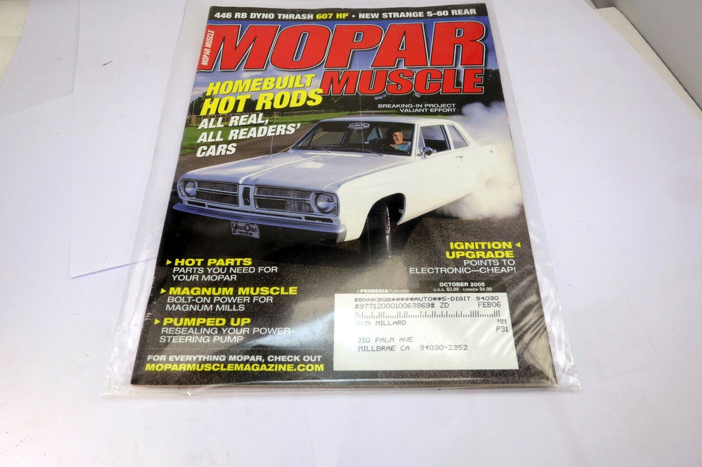 Mopar Muscle Magazine October 2005 Homebuilt Hot Rodds cars 446 RB Dyno 607HP