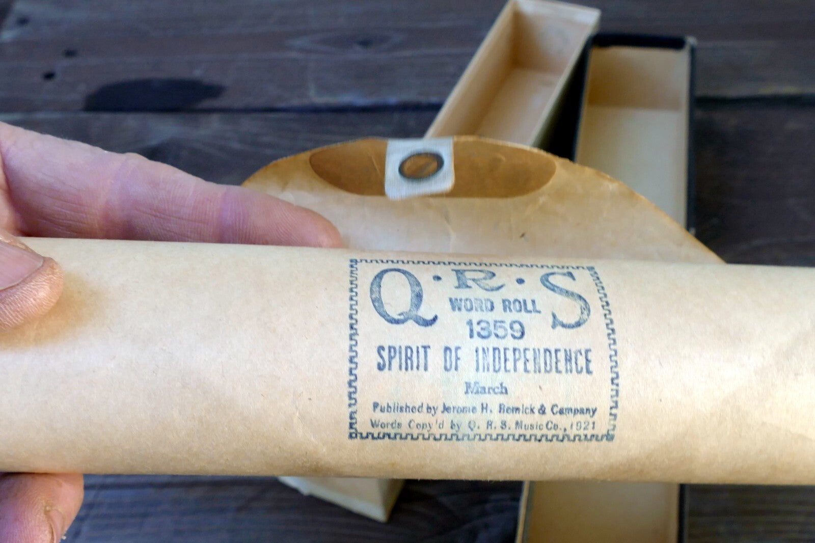 QRS Word Roll Blue Bird Ballads 1359 Spirit Of Independence march 1921