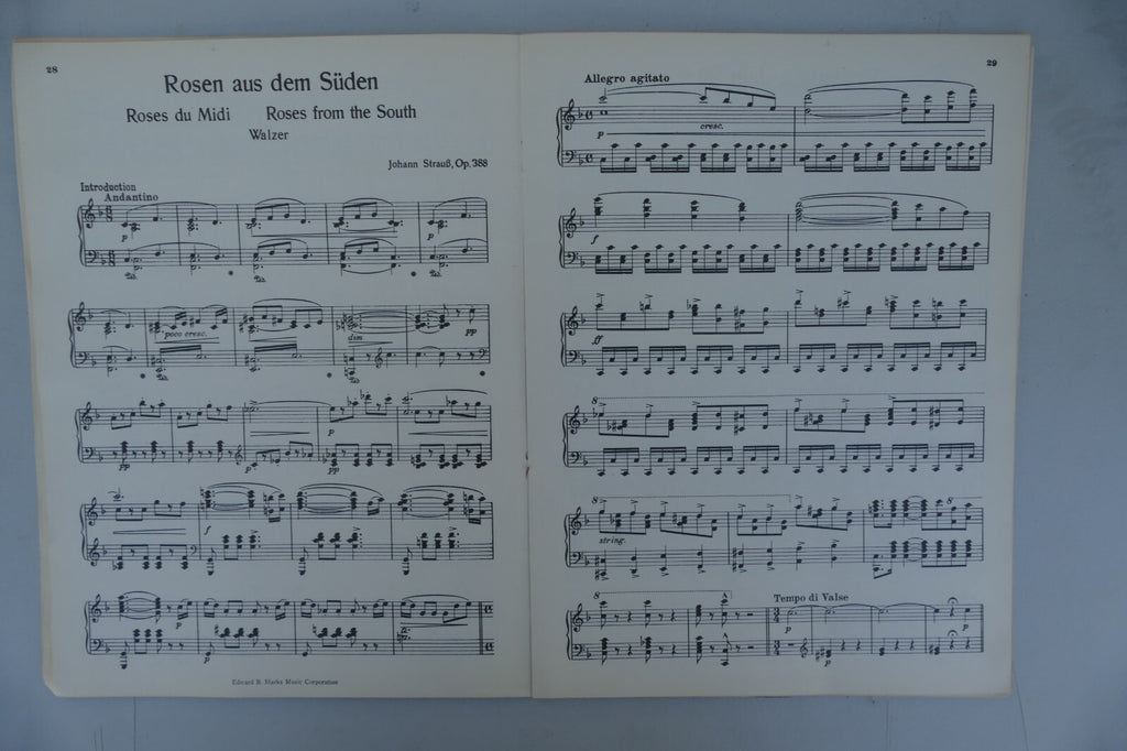 Memories of Johann Strauss, by Johann Strauss, Edwards B. Marks Music Co.