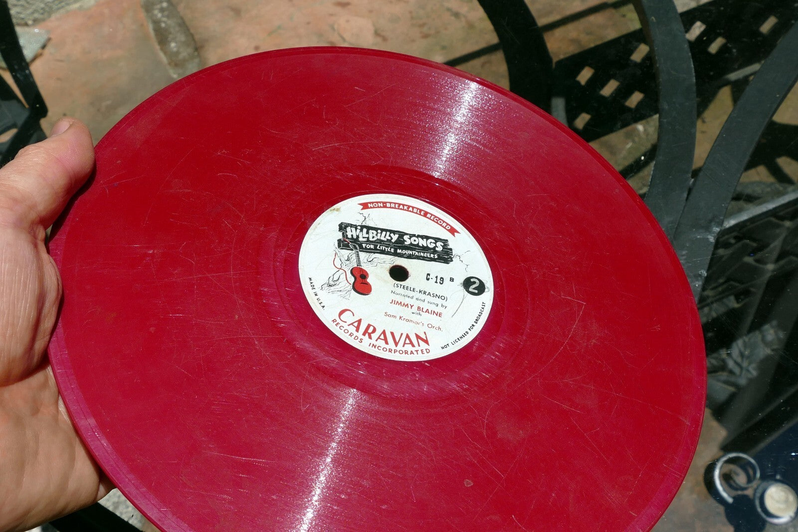 Jimmy Blaine Hillbilly Songs For Little Mountaineers 78 RPM C-19 Jimmy Blain