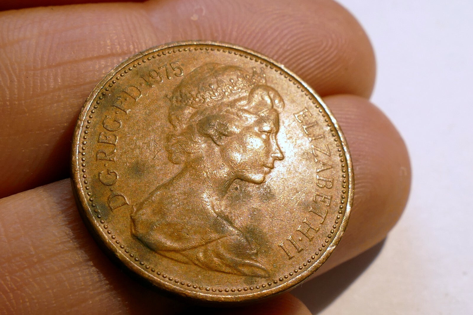 New 2 Pence Coin Elizabeth II 1975 GREAT BRITAIN Two PENCE UK