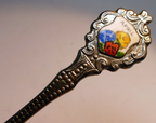 April souvenir spoon collectible enameled made in germany