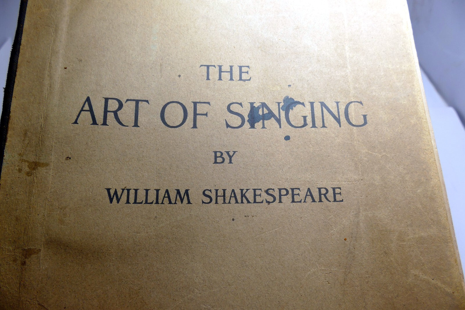 The art of singing by william shakespeare (tenor), book by oliver ditson 1921 revised