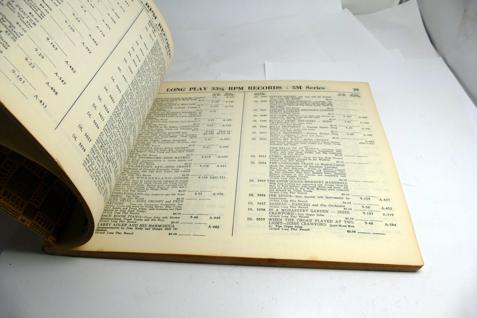 Decca Records Catalog Reference Guide January 1953 LP 45 78 33 1/3 RPM Vol 2