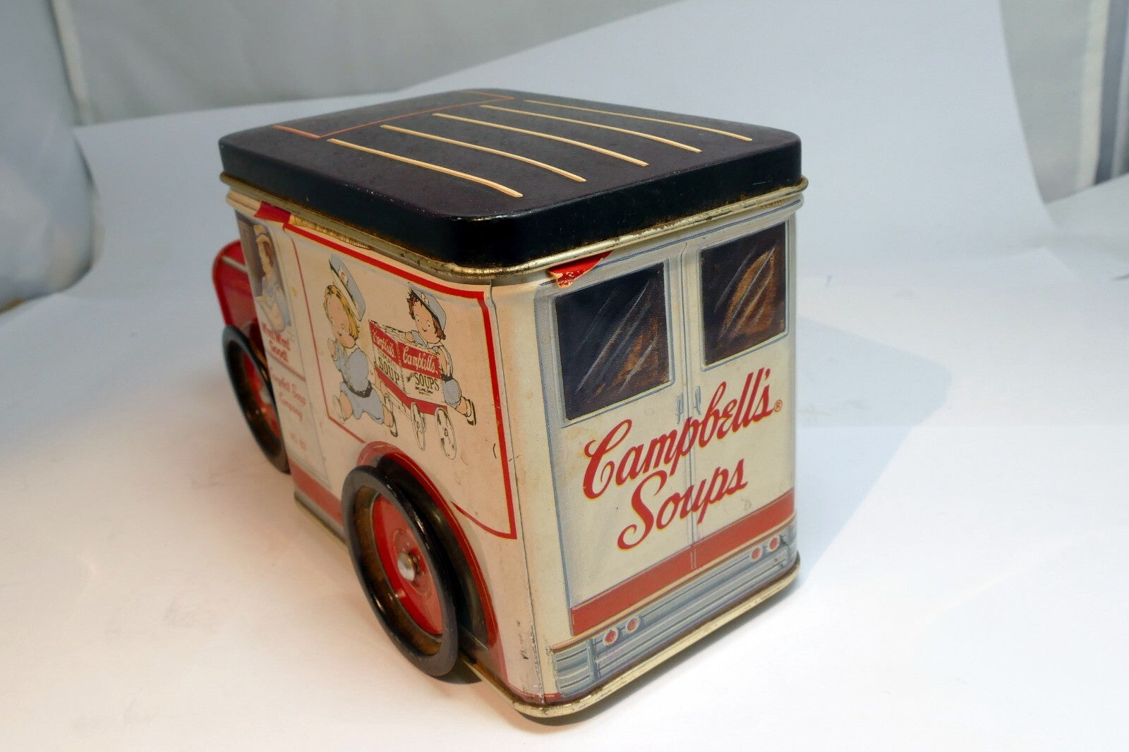 Campbell's Soup Tin Box Co Truck Car With wheels Lid No 83 USA Americana design