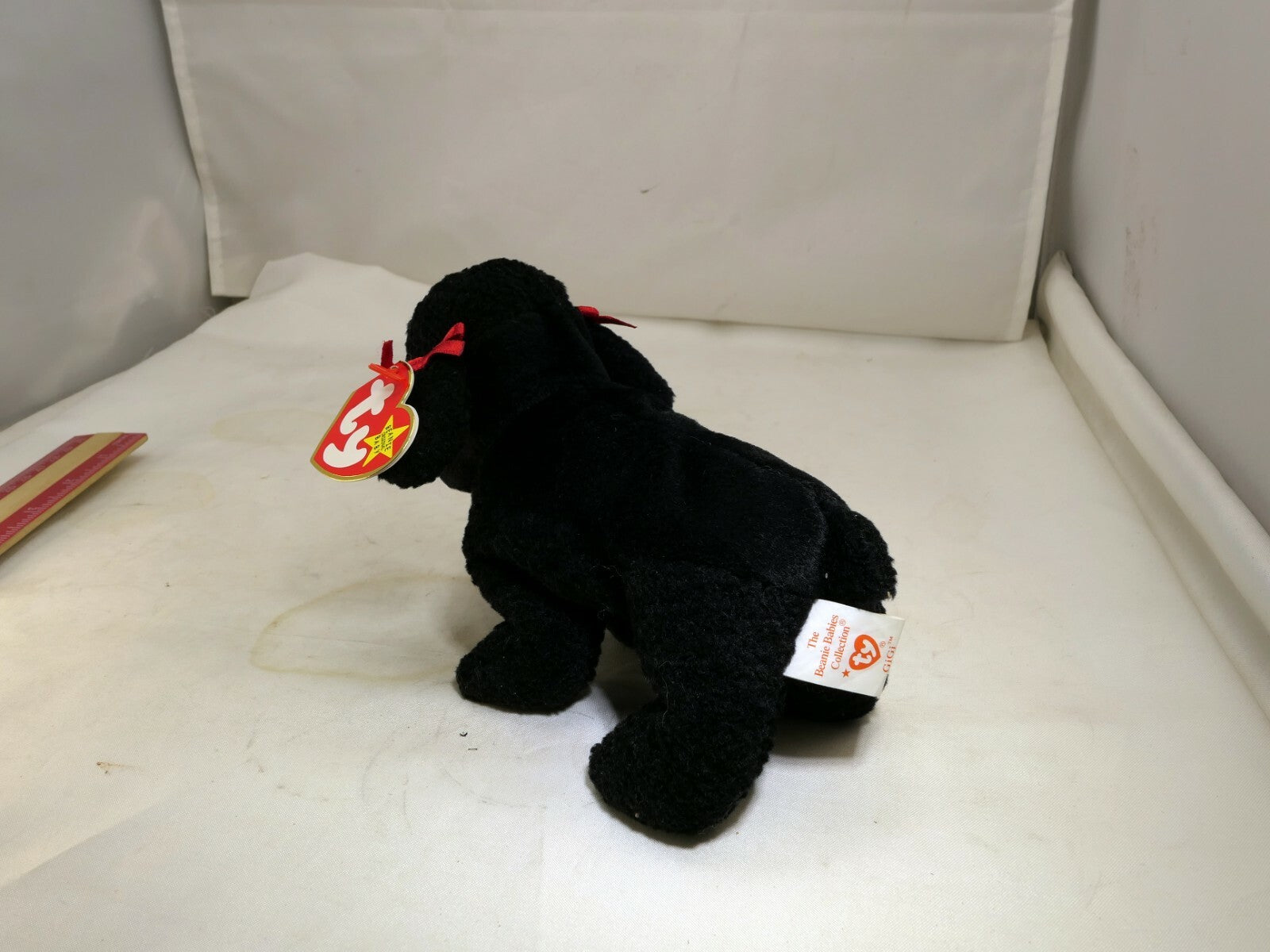 TY GIGI Beanie Baby  With Tag Year 1998 Plush Toy Dog puppy Poodle