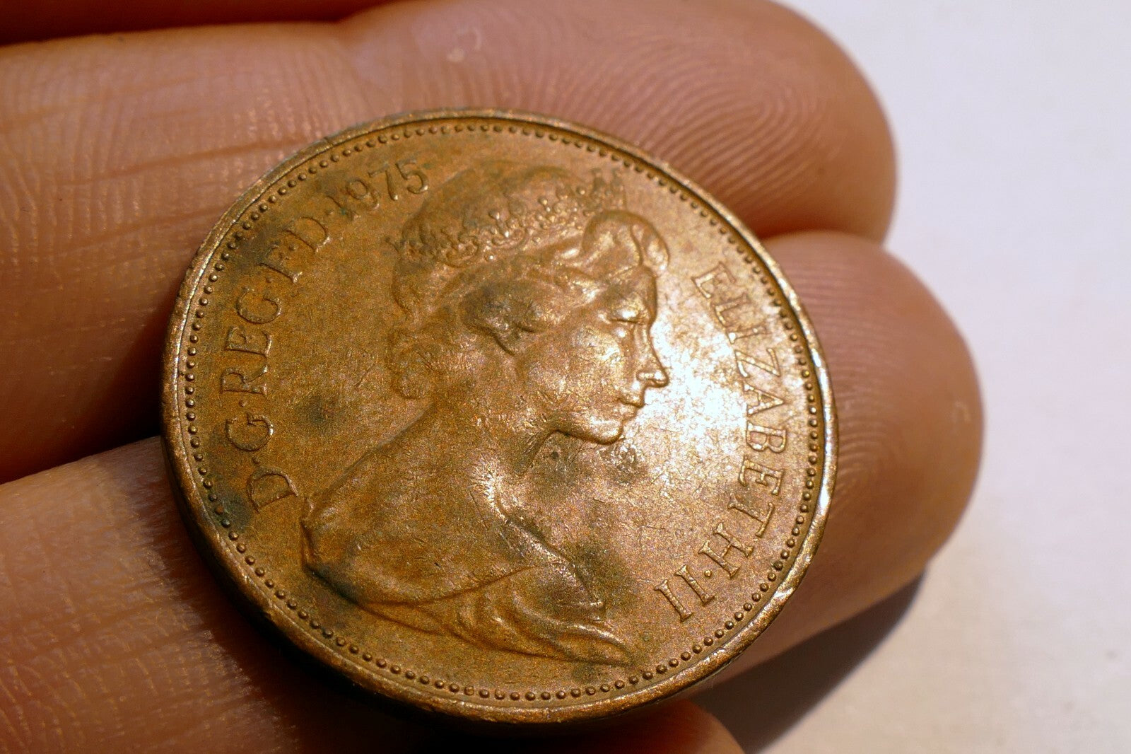 New 2 Pence Coin Elizabeth II 1975 GREAT BRITAIN Two PENCE UK
