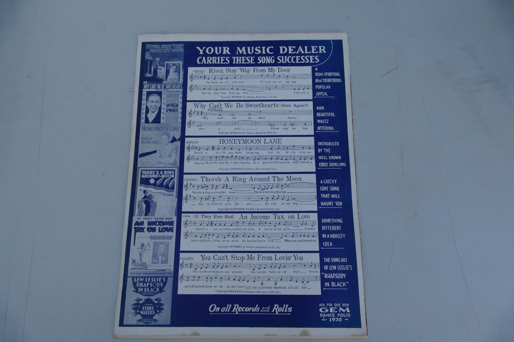 Lies by Harry Barris 1931 Shapiro, Bernstein and Co.