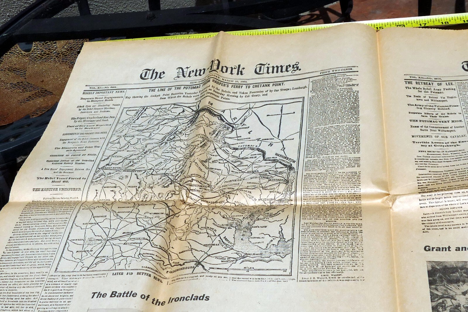 New York Times Febr. 17,  1862 Reprint Civil War Victories Kentucky & Tennessee